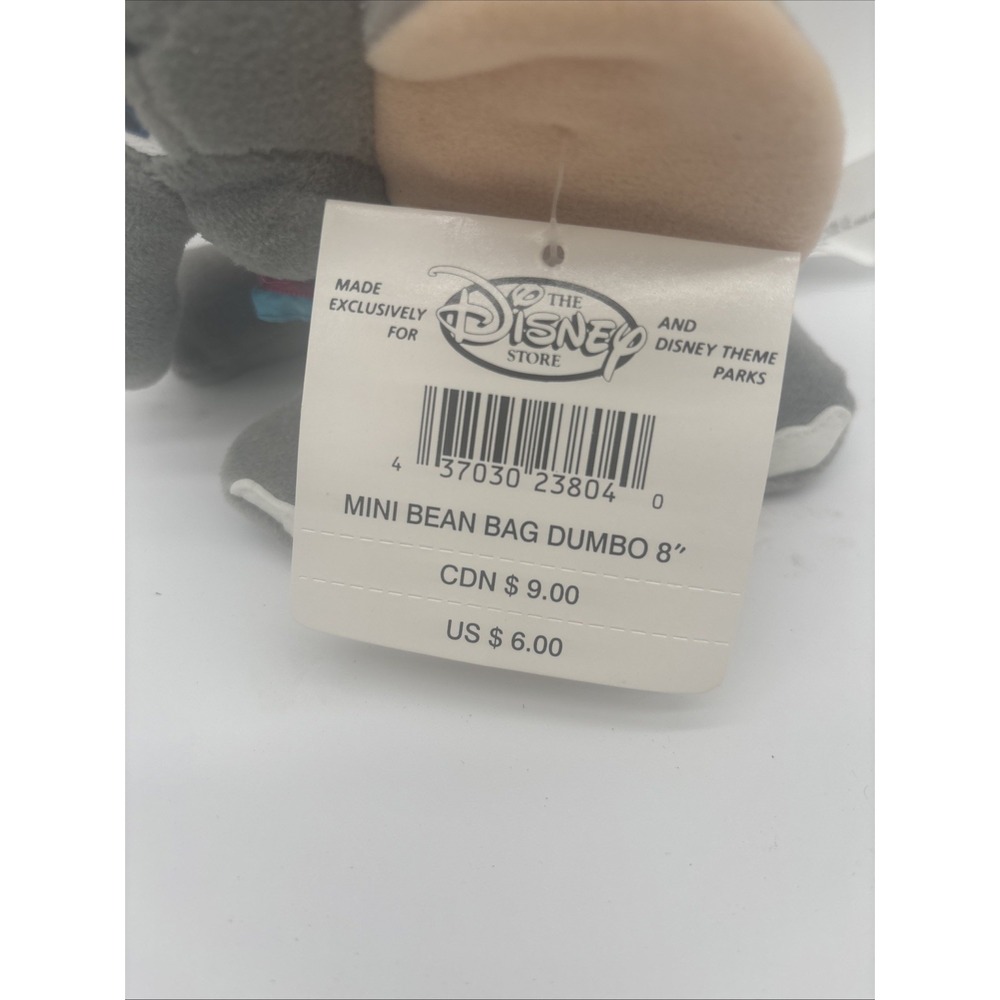 Nwt Vintage Disney Store Dumbo Mini Bean Bag Plush 8‎ inch - Picture 5 of 5